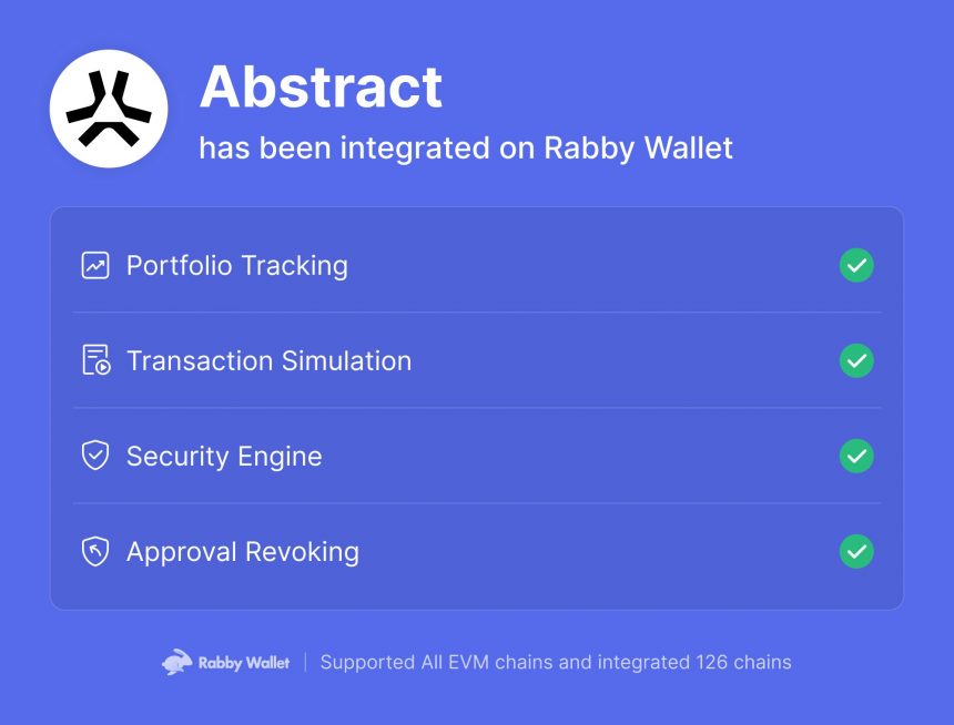 Rabby Wallet Integrates Abstract Chain